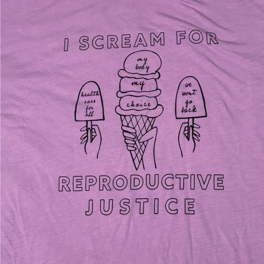 Ice Cream 🍦 for Reproductive Justice pink t-shirt